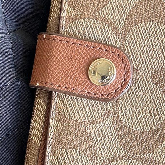 Coach Brown Signature Wristlet with Leather Strap - Picture 3 of 6